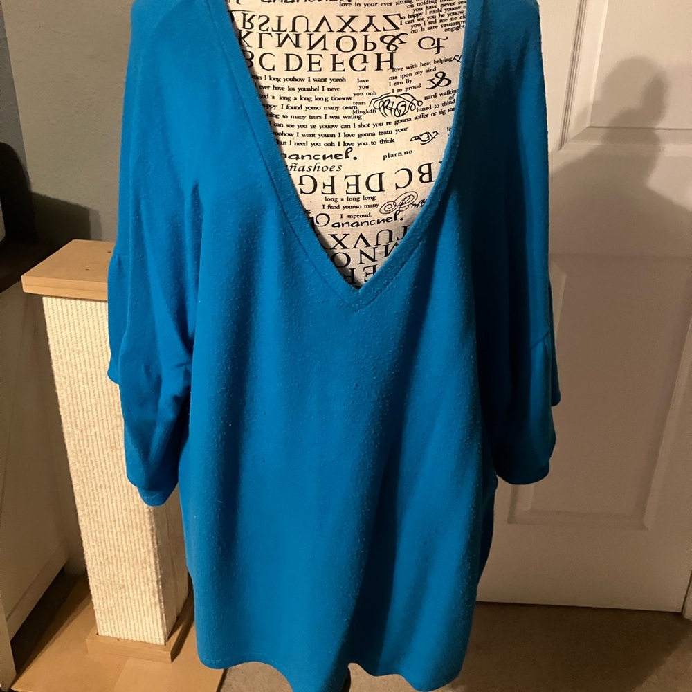 H by Bordeaux Vibrant Blue Knit Top